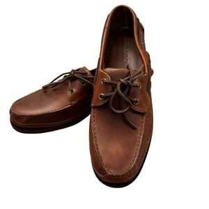 Sebago Rich Brown Leather Boat Shoes